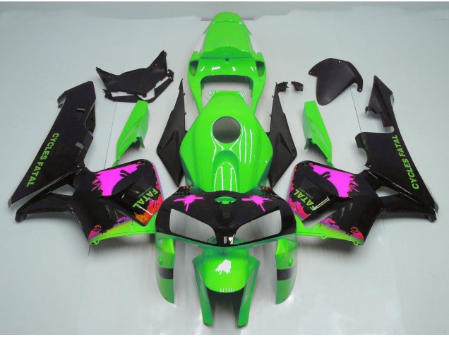 Éclaboussures Roses Sur Vert 05-06 CBR600RR Carénage Moto