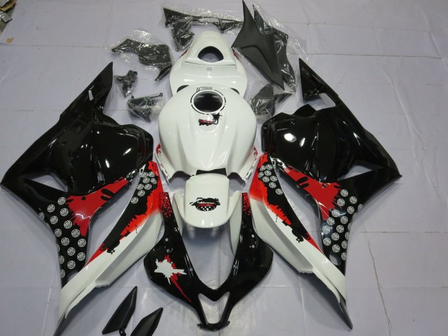 Éclaboussures Rouges & Noires 09-12 CBR600RR Carénage Moto