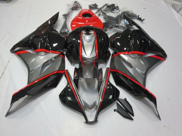 Épingle Rouge Noir & Gris 09-12 CBR600RR Carénage Moto