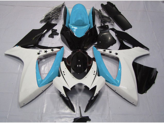 Étoile Bleu Clair 06-07 GSXR 600-750 Carénage Moto