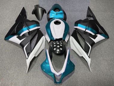 Étoile Noire Mate & Bleu Clair 09-12 CBR600RR Carénage Moto