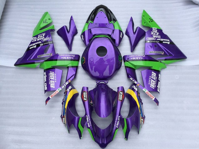 Étoile Violette Verte 04-05 ZX10R Carénage Moto